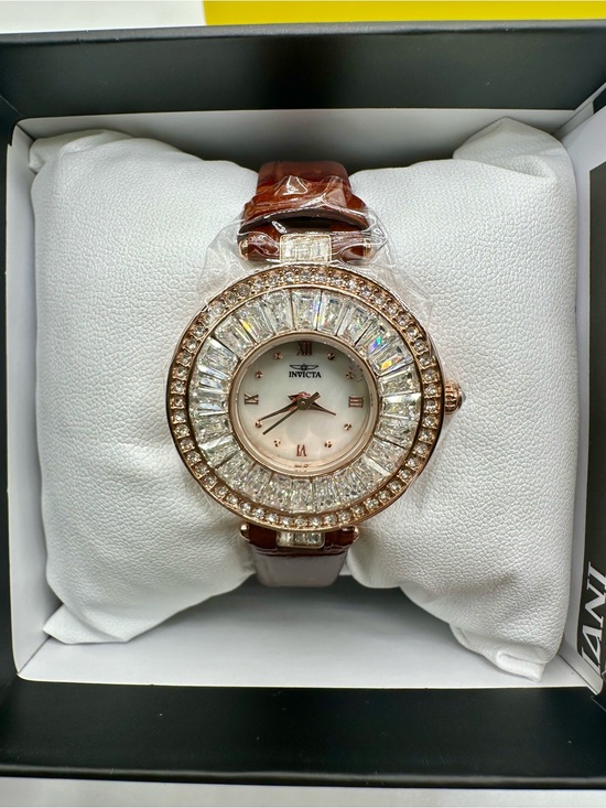 Invicta Accessories - NEW✨ Invicta Celestial Lady 30mm Rose Gold Brown Genuine Leather Watch 70347